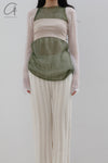 SWAYING/KNIT Slightly Transparent Mohair 2 Piece Set (with Bra) SW22AW1T25 White/Green PS52